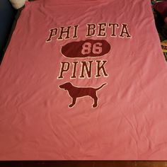 Vintage Victoria's Secret Pink (Circa 2005) Rare Sweatshirt Stadium Blanket. Covers A Full Size Bed At 63 In X 55 In In Excellent Used Condition Without Holes Rips Stains Or Fading. Sweatshirt Side Is Very Soft And Logo Side Has Very Light Pilling. Reads Phi Beta Pink. Pink Victoria Secret Bedding, Stadium Blankets, Sweatshirt Blanket, Full Size Bed, Things I Need, I Said, Victoria's Secret Pink, Pink Red, Secret Pink