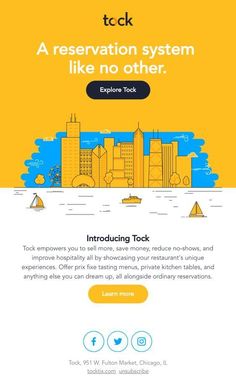 the landing page for tck's new website, which features an image of a city