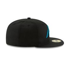 The Carolina Panthers Black 59FIFTY Fitted features an allover black fabrication with an embroidered Panthers logo at the front panels and an embroidered NFL shield at the rear. Black Panther Hat, Black Sports Fan Hat, One Size, Black Snapback Hat For Game Day, Sports Fan Style, Blue 5-panel Snapback Hat For Sports Events, Panthers Logo, Panther Logo, Chicago Cubs World Series, Tampa Bay Rays, New Era 59fifty