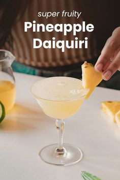 Rum, lime, and pineapple is an incredible combination. You might not want a classic Daiquiri again after tasting the pineapple version.