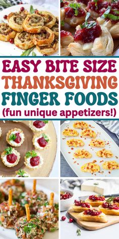 The best Thanksgiving appetizers and easy finger foods for a crowd, including recipes with cranberry, brie, and apple, and other fall themed party appetizers. Thanksgiving Pre Dinner Snacks, Last Minute Thanksgiving Appetizers, Healthy Appetizers Thanksgiving, Pigs In A Blanket Thanksgiving, Easy Appetizer Thanksgiving, Small Bites Thanksgiving, Fun Appetizers For Thanksgiving, Easy Snacks For Thanksgiving, Turkey Dinner Appetizers