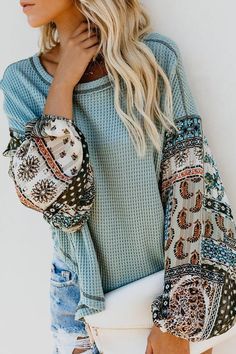 Buy 1 Get 1 Code: SUNIDRESS for extra 15% OFF for any 2 tops & dresses. boho patchwork tops shirts knitted spring tops chiffon sleeve ladies sweater #bohofashion #boho #womenstops #tops #knitted #sweater Long Sleeve Patchwork Top For Vacation, Bohemian Tops With Patchwork, Bohemian Tops With Patchwork For Layering, Long Sleeve Patchwork Tops For Day Out, Patchwork Long Sleeve Tops For Day Out, Stitching Tops, Patch Work Blouse, Crazy Outfits, Vintage Long Sleeve