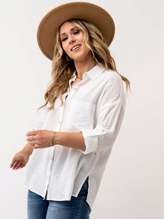 Kirby Button Down Clothing Holley Girl Summer White Blouse With Button Closure, White Summer Blouse With Button Closure, Oversized Vacation Blouse With Button Closure, Oversized Blouse For Vacation With Button Closure, Oversized Blouse With Button Closure For Vacation, White Blouse With Button Closure For Vacation, Summer Button-up Beach Blouse, Summer Button-up Blouse For Vacation, Summer Button-up Blouse For Beach