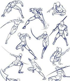 an image of various poses for the character