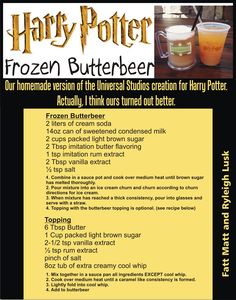 a harry potter poster with instructions for how to drink it