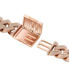 Is it hot in here, or is it just this bracelet? The 18m Miami Big Box Clasp Cuban Bracelet is the perfect accessory for a steamy summer night. This beautiful bracelet is crafted with high quality 14k gold plating and features a dazzling Cuban design. Whether you're hitting the town or the beach, this bracelet will add a touch of sophistication to your look. And at such an affordable price, it's a must-have for any fashionista on a budget. So don't wait any longer, grab the 18m Miami Big Box Clas Custom Diamond Jewelry, Cuban Bracelet, Diamond Accessories, Miami Cuban Link, Miami Cuban, Gold Diamond Necklace, Box Clasp, Cuban Chain, Cuban Link