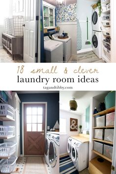 small and clever laundry room ideas that are easy to do with the washer and dryer