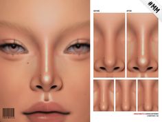 Sims Face, Makeup Nose, Nose Contour, Face Details, Sims 4 Cas Mods, Makeup Cc, The Sims 4 Pc