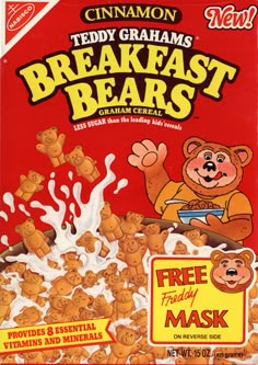 a bag of cereal with a bear on it