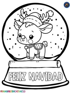 a snow globe with the word feliz navidad written in spanish on it