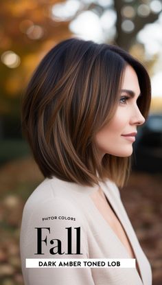 How to Style Fall Hair Colors Dark Cocoa Brown Bob? Effortless Elegance! 🍫 Med Length Fall Hair, Shoulder Length Hair Burnett, Dark Brown Bobs Haircuts, Dark Bob Balayage, Dark Hair One Color, Fall Hair Colors Shoulder Length, Fall Brunette Hair Color Short, Fall Mid Length Hair, Collarbone Bob Haircut