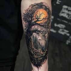 Premium Back Of Arm Tattoo Tattoo Files Earth Grounding, Masculine Tattoos, Back Of Arm Tattoo, Hyper Realistic Tattoo, Tattoo Thoughts, Galaxy Tattoo, Cool Arm Tattoos, Wicked Tattoos, Viking Life