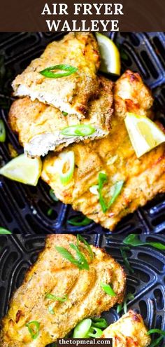 fried fish in air fryer with lemon Healthy Walleye Recipes Baked Fish, Fresh Pickerel Recipes, Fish In Air Fryer No Breading, How To Cook Pickerel Fillets, Recipe For Walleye Fish, Air Fryer Fresh Fish Recipes, Air Fryer Fresh Fish, Walleye In The Air Fryer, Air Fry Fresh Fish