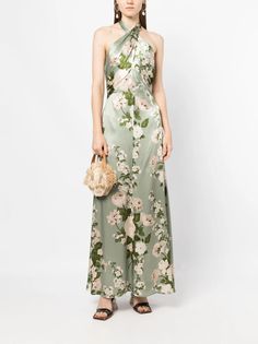 Reformation Veria floral-motif Silk Dress - Farfetch Veria Silk Dress, Wedding Gown Simple Elegant, Wedding Gown Simple, Dress For Ladies, Reformation Dress, Silk Maxi, Silk Maxi Dress, Silk Charmeuse, Midi Dress With Sleeves