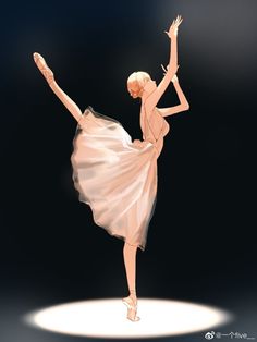 a woman in a white dress is dancing