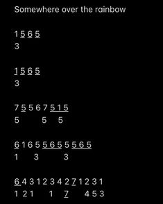 the numbers are written in white on a black background