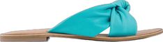 Jeffrey Campbell Zocalo Slide Women's Sandal in Teal - On The EDGE Summer Leather Mules With Bow, Leather Sandals With Bow For Spring, Sandal Design, Slides Women, Leather Bow, Leather Bows, Designer Sandals, Toe Designs, Pick One