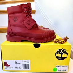 Brand New With Tags Attached. Timberland Heritage Classic X Beeline Nubuck Leather Red Boots Waterproof Rain Shoes Size Women’s 5 Msrp $220 + Tax , Price Is Firm. Thank You Bundle Multiple Items To Save Same Day Shipping Poshmark Level Ii Ambassador Shop More Closeouts At Kelsid.Com Red Timberland Boots Women, Outdoor High-top Boots With Red Sole, Red High-top Waterproof Boots For Outdoor, Red Boots With Reinforced Toe For Outdoor Activities, Red Reinforced Toe Boots For Outdoor Activities, Red Leather Timberland Boots, Red Leather Waterproof Boots For Outdoor, Red Lace-up Waterproof Boots For Outdoor, Red Timberland Boots With Round Toe