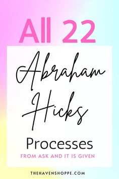 the text reads, all 22 abraham tricks processes from ask and it is given to you