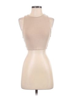 Zara Tank Top Size: Small Tan Tops - used. 7% Elastane, 93% Cotton, Crew Neck, | Zara Tank Top Tan Crew Neck Tops - Used - Size Small Cheap Beige Zara Tops, Tan Tank Top, Zara Tank Top, Crew Neck Top, Women Handbags, Zara, Tank Top, Womens Tops, Crew Neck