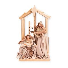 Pine Wood Nativity Set Holy Family in Cotton Fabric Clothes 14 Resin Figurine Nazareth Store Nativity Set Play, Tropical Nativity Set, Crate And Barrel Nativity Set, Sparkly Nativity Sets, Contemporary Nativity Set, Nativity Set With Real Clothes, Nativity Set Inexpensive, Wooden Nativity Scene Target, Nativity Set African