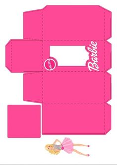 Barbie Candy Box Diy, Barbie Theme Souvenir, Barbie Party Favor Box Template, Barbie Doll Box Template, Barbie Birthday Printables, Barbie Popcorn Box Template, Barbie Box Printable, This Barbie Is Template 2023, Barbie Box Template