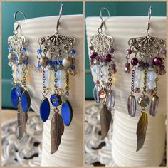 These artisanmade SHOULDER DUSTER EARRINGS will caught attention in any occasion you will wear them! They are handmade using carefully selected glass beads,moonstone beads,freshwater pearls and quality components made of stainless steel and silver plated brass.Full of details and movement these feminine ear candies are perfect for weddings, bridal showers and any feast where you want to feel like queen. The total length of these SHOULDER DUSTER EARRINGS  is 10.2 cm/ 4 inches  Thought they are long,they are not heavy to wear!! This item, as many other items in my shop, has limited edition.So don't hesitate if you want them in your basket! Thanks for stopping by! Please visit my shop to see other beautiful and unique gift ideas!  https://www.etsy.com/shop/MonArtia   Adding a favourites gives Purple Bohemian Chandelier Earrings For Party, Bohemian Purple Chandelier Earrings For Party, Unique Dangle Crystal Earrings For Party, Handmade Czech Glass Earrings For Party, Adjustable Bohemian Crystal Earrings For Party, Handmade Purple Chandelier Earrings For Party, Bohemian Handmade Crystal Earrings For Party, Handmade Purple Chandelier Earrings As Gift, Handmade Crystal Drop Earrings For Celebration