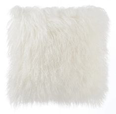 a white fluffy pillow on a white background