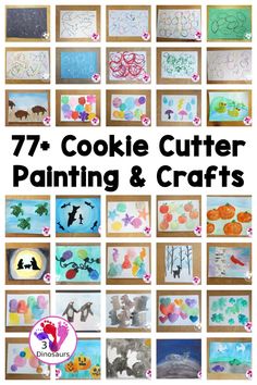 77+ Painting with Cookie Cutters - easy to do art projects with cookie cutters with little to no prep needed - 3Dinosaurs.com Art Projects Painting, Paint Activities, Penguin Watercolor, Teaching Mama, 3 Dinosaurs, Different Types Of Painting, Homeschool Board, Children Activities, Circle Painting