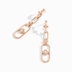 Tip-Top Link Gold Double Drop Earrings Marli New York Rose Diamond Elegant Pink Gold Jewelry With Rose Cut Diamonds, Luxury Rose Gold Earrings With Rose Cut Diamonds, Rose Gold Pierced Earrings For Evening, Luxury Pink Gold Earrings For Formal Occasions, Elegant Rose Gold Diamond Earrings, Luxury Pink Gold Earrings For Formal Events, Rose Gold Fine Jewelry Diamond Earrings For Evening, Rose Gold Dangle Diamond Earrings For Formal Occasions, Luxury Rose Gold Diamond Earrings For Evening