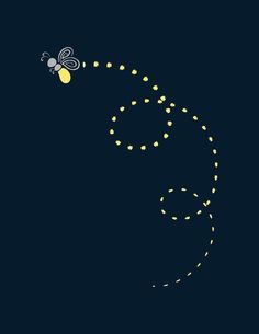 Firefly flying with trail clipart. Fireflies abstract illustration. Tiny Firefly Tattoo, Firefly Drawing Illustration, Fireflies Illustration, Firefly Illustration, Firefly Logo, Firework Tattoo