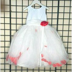 Nwt Super Plush White/Red Petal Sweetie Pie Pageant/Party/Formal Gown 3-Fit 4/5y Made Of Beautiful High Thread And Layers And Layers Of Under Skirting - Fully Lined And Absolutely Beautiful! Brand Is Well Known Sweetie Pie And High End Construction :) Size Is 3 But Fits 4/5y - Please Check Measurements: Length Shoulder To Gown Hem: 30 Inches Chest: 23 Inches Waist: 23 Inches Waist To Attached Skirt Bubble Hem: 20 Inches Retail Price In Store Is: $195 You Will Receive The Exact Dress Pictured Abo White Fitted Princess Dress For Dress-up, Fitted Red Tutu Dress For Spring, Red Tutu Dress For Spring Wedding, White Sleeveless Tutu Dress For Pageant, Fitted Red Princess Dress For Baptism, Red Fitted Princess Dress For Baptism, White Spring Pageant Tutu Dress, Fitted White Tutu Dress For Dress-up, Red Spring Wedding Tutu Dress