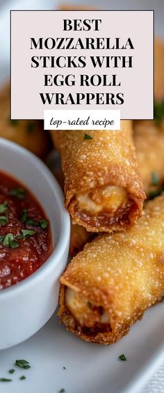 Image for Best Mozzarella Sticks with Egg Roll Wrappers Appetizer To Take To A Party, Super Ideas Dinners, Cute Dinner Recipes, Mozarella Recipes Dinner, Easy Game Day Appetizers, Super Bowl Party Food Snacks, Interesting Food Recipes Healthy, Period Cravings Food, Quick Appetizers For A Party