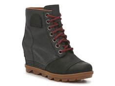 Saw this at DSW! Sorel Wedge Boots, Trending Handbags, Heeled Chelsea Boots, Sorel Joan, Cozy Boots, Wedge Bootie, Luxury Sneakers, Sorel Womens, Sorel Shoes