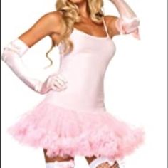 Petticoat Mini Dress. Only Includes The Mini Dress. The Dress Has Some Stretch To It And Material Is Slinky Spandex Like. The Straps Are Not Adjustable Material 100% Polyester Summer Party Stretch Petticoat, Pink Fitted Petticoat For Party, Fitted Pink Petticoat For Party, Fitted Summer Party Petticoat, Fitted Petticoat For Party, Stretch Petticoat For Costume Party, Spring Party Fitted Petticoat, Sleeveless Summer Petticoat For Party, Summer Party Mini-length Petticoat