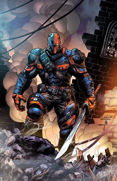 Deathstroke Comics, Dc Deathstroke, Deathstroke The Terminator, Comic Drawing, 80s Cartoons