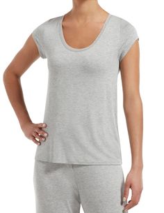 From The Sleepwell Collection. Sleep Well With The Temptech Short-sleeve Pyjama Top. It Features Breakthrough Temptech Technology That Helps You Maintain The Perfect Temperature. The Super-smooth Luxurious Fabrication Is Buttery-soft To The Touch And Ultra-breathable, So You Can Stay At Your Perfect Temperature And Ultimate Comfort Level All Night Long. The Roomy And Comfortable, Relaxed Fit Makes This Top The Ultimate Choice For Sleep And Loungewear., Pullover Style Scoopneck With Delicate Trim Short Gowns, Lounge Pajamas, Sleep And Loungewear, Medium Wash Jeans, Short Sleeve Pullover, Women's Flats, Pajama Bottoms, Pajama Top, Cut Shirts