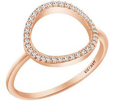 Whether you're getting dressed for lunch with a friend you haven't seen in forever or you've got a date with potential or you just need some accessory newness, this sparkly open circle ring absolutely nails it. Glamorous Round Diamond Party Ring, Chic Round Jewelry For Spring, Trendy Open Ring For Party, Spring Party Jewelry, Vs Clarity Open Ring For Party, Trendy Rose Gold Party Rings, Chic Round Promise Rings, Open Circle Ring, 35th Anniversary