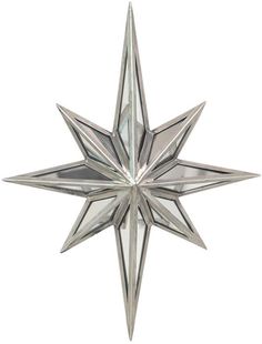 a silver star ornament hanging from the ceiling