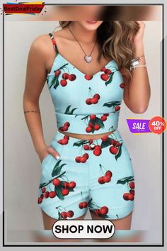 Print Spaghetti Strap Crop Top & Skirts Dress Sets Casual Two-piece Spring Dresses, Casual Two-piece Summer Dress, Trendy Two-piece Summer Dress, Trendy Two-piece Dress For Summer, Casual Two-piece Sleeveless Dress, Summer 2 Piece Outfits, Dress Sets, Spaghetti Strap Crop Top, 2 Piece Outfit