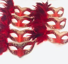 Red masquerade mask women feather venetian ball mask christmas new year party weddings S H I P P I N G - Processed same day or within 24 hours. 1-2 day guaranteed delivery services offered, add items to cart and click on shipping tab for rates. Pls leave a check out note with your need date & contact number (especially for expedited and custom orders) Msg for delivery time frames (Include your state/country). I N C L U D E D Mask comes with matching ribbons S I Z E Measures approx. 7 inches Red Masquerade Mask, Masquerade Mask Women, Ball Mask, Costume Mask, Masquerade Mask, New Years Party, Christmas And New Year, Wedding Party, Mask