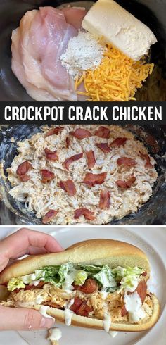 Shredded Chicken Sandwiches, Slow Cooker Shredded Chicken, Hoagie Rolls, Chicken Sandwiches, Crockpot Dishes, Ranch Seasoning