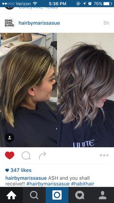 Bayalage Short Hair, Ash Blonde Brown Hair, Ash Blonde Brown, Grey Blending, New Hair Do, Brown Ombre Hair, Grey Hair Inspiration, S Curl, Gray Hair Highlights