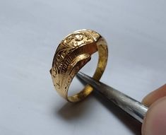 Beautiful handmade Pure Gold handmade Engraved ring by one of our most professional Artist, its and Handmade Artisian so Don't be worry about quality and finish we will take care of it for you. Pure 21k Gold Ring for wedding or engagement also useful for Anniversary Occasions Best Ring for ladies on their beautiful Occasions we care about Flawless Ring Pure gold, Hard shine great polishing would be done by our team mates We can make sizes as per buyer choice Shipping through FedEx as soon as we Antique 22k Gold Wedding Ring, Traditional Oval Engraved Ring With Intricate Design, Traditional Oval Engraved Anniversary Ring, Gold Engraved Ring With Intricate Design For Marriage, Handmade 22k Gold Rings For Formal Occasions, Vintage 22k Gold Wedding Rings, Formal Handmade 22k Gold Rings, Traditional Oval Engraved Ring For Wedding, Victorian Gold Rings For Marriage