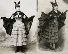 two pictures of women dressed in costumes from the 1800s