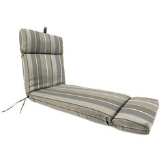 an outdoor chaise lounge chair cushion with ties