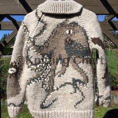 a sweater with an image of a dog on it