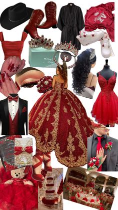 Dark Red Quinceanera Dresses, Red Quince Dress, Red And Gold Quince, Red Quinceanera Ideas, Quinceanera Red, Mexican Quinceanera Dresses, Quinceanera Themes Dresses, Charro Quinceanera Dresses