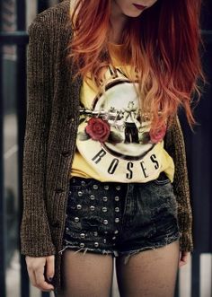 fashion Looks Com Short, Styl Grunge, Moda Grunge, Hipster Summer, Rock And Roll Fashion, Look Grunge, Tokyo Street Fashion, Style Indie, Grunge Look