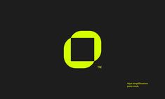 a black and green logo with the letter o in it's center, on a dark background